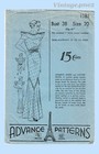 Advance 1181  1930s Rare Misses Evening Gown Sz 38 B Vintage Sewing Pattern
