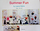 Laura Heine  summer Fun  Collage Quilt Pattern 18 X40  Nos C2014