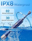 2 Pack Electric Toothbrush Sonic Toothbrush Usb Rechargeable 12 Heads 6 Modes