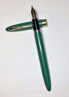 Sheaffer Admiral Snorkle 1954 Stub Nib Green Completely Restored Great Writer
