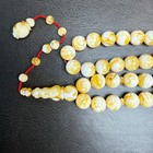 White Pressed Amber Style Misbaha Tasbih     53 Beads 11mm     Islamic Prayer Beads