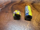 2 Pics Old Venetian Millefiori Beads Unique African Trade Beads For Jewelry Des