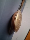 Brass Bed Warmer Long Turned Wooden Handle Star Pierced Lid