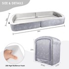 Tdkdhoming Toddler Travel Bed Gray
