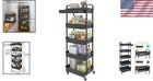 Stylish Adjustable Rolling Cart With 5 Breathable Shelves For Versatile Storage