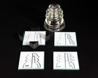 Vintage Glass Insulator Coaster Set For Drinks With Holder  Barware  4 Or 6