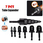 7x Swaging Tool Drill Bit Set Hvac Repair Tool Copper Pipe Flaring Tube Expander
