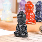 2  Natural Crystal Quartz Baby Buddha Carved Figurines Stone Decor Statue Reiki