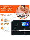 Digital Bathroom Body Weight Scale Tempered Glass Lcd Electronic 396lb Black