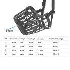 Large Pet Dog Basket Muzzle Mouth Cover Mesh Cage Nobarking Biting Chewing Black