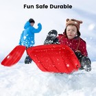 2 Pack Snow Sled For Kids With 16 5ft Pull Rope   Handle - 3ft Cold-resistant