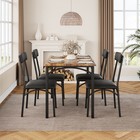 Dining Table Set   Upholstered Chairs Kitchen Table Apartment  Dining Room