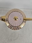 Vintage Sadler Art Deco Trapot Pink Full Size With Gold Accents