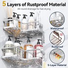 Corner Shower Caddy Organizer  Self-adhesive Rustproof Bath Shelves With Soap   