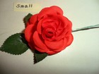2 Vintage Small Red Opened Roses - Millinery