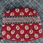 Vtg Vera Bradley Pouch Cosmetic Pouch Bag  Red Leaf Print Rare Retired 1997 Usa