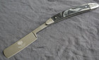 Og Vintage Shaving Straight Razor Chrome Finish Black Pearl Handle Sharp Barber