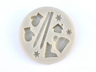 Skiing Variety Mold  Christmas Cake Decoration  Fondant Mold  Clay Mold  Resin 