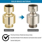 Adjustable All Metal Shower Head Swivel Ball Joint Adapter shower Arm Connector
