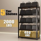 Heavy Duty Garage Shelving Unit  5 Tier Metal Storage Rack 2000 Lbs Capacity