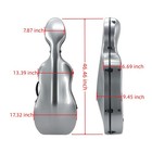 Special Offer Cello Case 1 2 Silver Carbon Fiber Hard Shell With Wheels