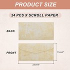 24 Packs Envelopes Vintage Aged Paper Beige Linear-9 X 4 Inch