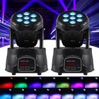 2pcs 105w Rgbw Moving Head Stage Lighting 7led Wash Beam Party Dj Disco Light