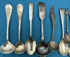 35 Pc Antique To Vintage Mix Of Small Silverplated  Spoons Dippers Ladles