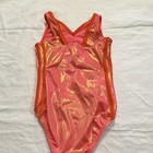 Adidas Girls orange Sleeveless Gymnastics Leotard Size Cm Leotards   Unitards