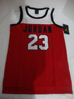 New Boys Nike 95b813-r78 Jordan 23 Jersey Tank Top Gym  Red   Black - Size L