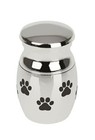 Tiny Pet Keepsake Urn Paw Prints Mini Cremation Dog Cat Sharing Gift Ash Memoria