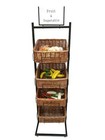 4 Tier Basket Stand Wicker Basket Bakery Rack  Slight Back Order 1 Week
