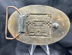 Vintage Victor    his Master   s Voice    Belt Buckle     Indiana Metal Craft     Brass