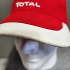 Total Motor Oil French Cap Hat Red White Adjustable