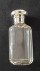 Antique Crystal Vanity Jar With Sterling Silver Top 4 Inch High