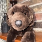 Animal Alley Toys R Us Chocolate Brown Lab Puppy Dog Plush Stuffed Animal Vtg
