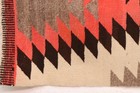 Antique Navajo Rug Textile Native American Indian 32x17 Eye Dazzler Weaving Vtg_