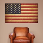 Vintage American Flag Distressed Vinyl Wall Decal Sticker Graphic Art Mural