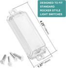 Clymene Light Switch Cover Guard  Child Proof Wall 2 Pack  Clear 