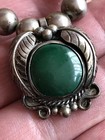 Royston Vintage Green Turquoise Pendant Sterling Silver 16 5    Necklace Navajo