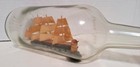 Antique Vintage Tall  ship In A Glass Bottle - Maritime Folk Art Embossed  1874 