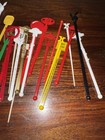 Vintage Cocktail Swizzle Sticks Drink Stirrers Picks Lot Mixed Travel Bar 60 