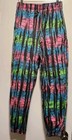 Vtg International Baggyz Parachute Pants Medium Neon Weightlifting Gym 80s Faded