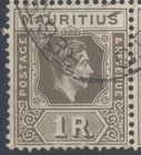 Mauritius Stamps  1938 1r Grey-brown Block Of 6 With  battered A  Sg260a Cv   357