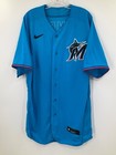 Tristan Pompey  36 Miami Marlins Nike Game Used Jersey Spring Training Size  46