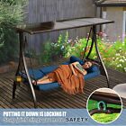 3-seat Patio Porch Swing With Adjustable Hardtop 3 In 1 Convertible Patio Swing