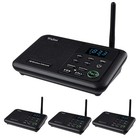 Wireless Intercom System For Home   Office 4-station Black 1-mile Range