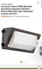 Lithonia Lighting 17  Led Wall Pack Outdoor Light Fixture 3 Way Twr2 Bronze New