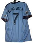 Adidas David Villa Jersey Men   s Xl Authentic Mls Nycfc   7 Light Blue New W  Tag