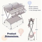 Folding Diaper Changing Station Baby Changing Table  W  Safety Belt   Wheels